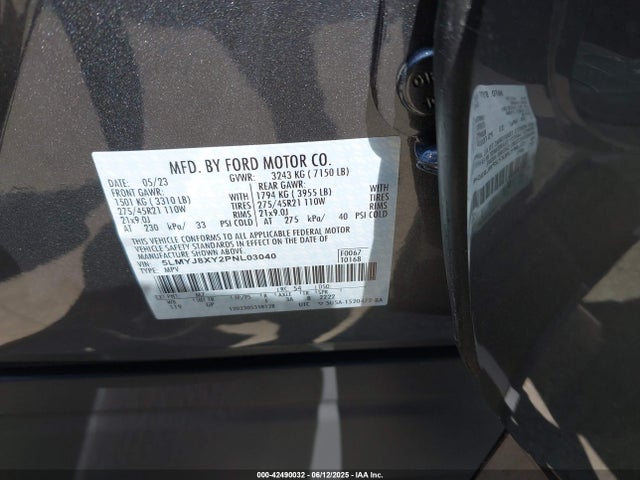 5LMYJ8XY2PNL03040 Lincoln gtdi