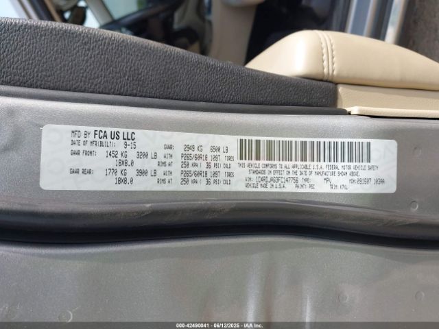2015 DODGE DURANGO 1C4RDJAG3FC147756 Photo 8