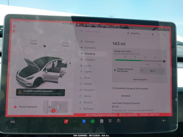 5YJYGDEE9MF269633 Tesla Model Y