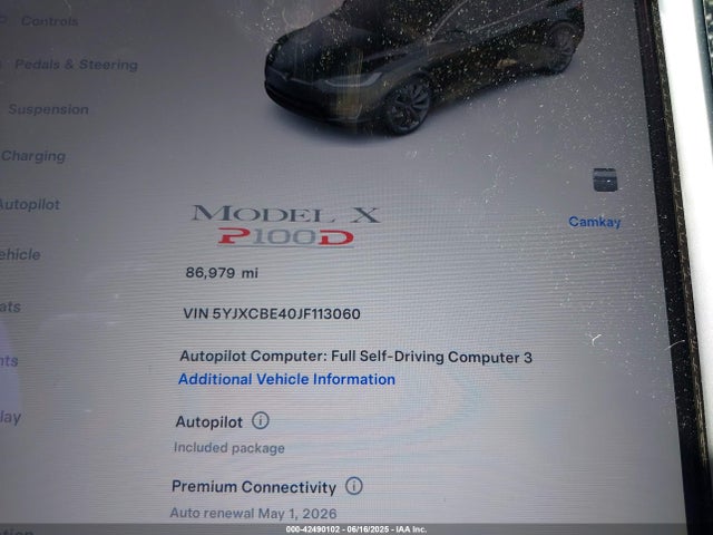 2018 TESLA MODEL X 5YJXCBE40JF113060 Photo 6