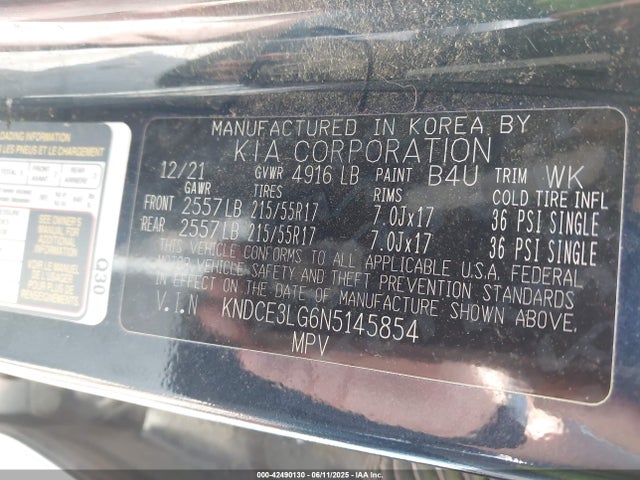 KNDCE3LG6N5145854 KIA Niro