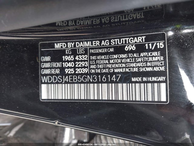WDDSJ4EB5GN316147 Mercedes-Benz CLA-Class