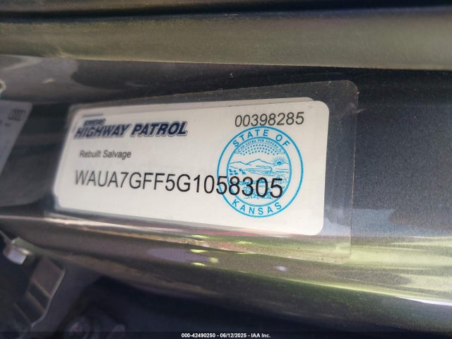 2016 AUDI A3 WAUA7GFF5G1058305 Photo 8