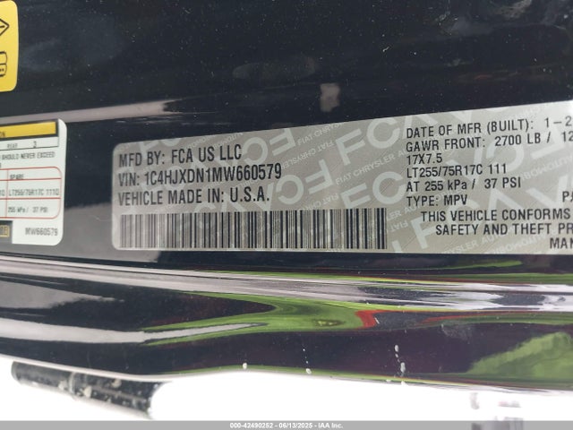 1C4HJXDN1MW660579 Jeep Wrangler