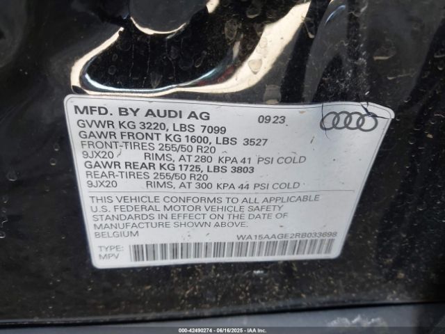 2024 AUDI Q8 E-TRON WA15AAGE2RB033698 Photo 8