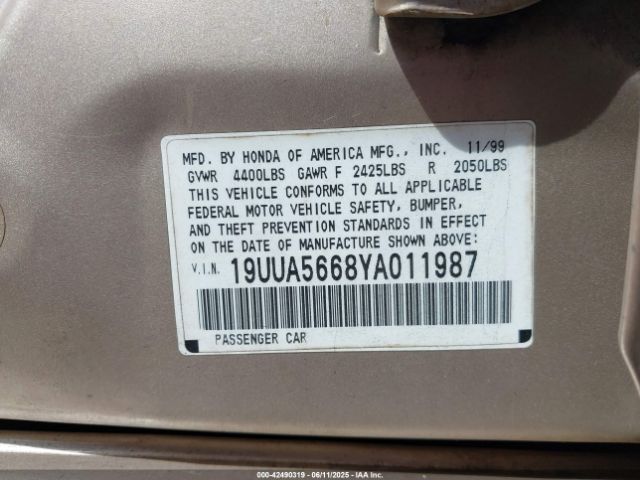 2000 ACURA TL 19UUA5668YA011987 Photo 8