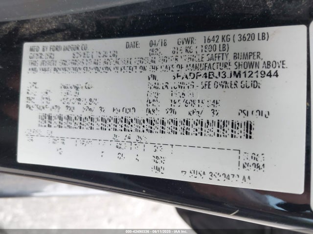 Ford FIESTA SE 2018 3FADP4BJ3JM121944 Image 9