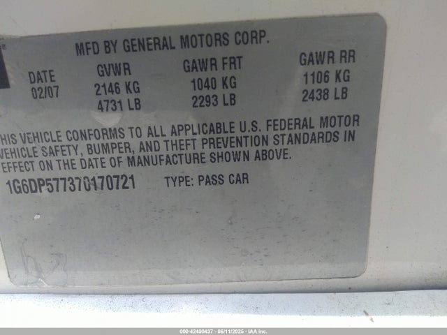 2007 CADILLAC CTS 1G6DP577370170721 Photo 8