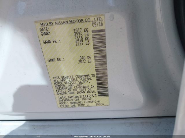 1N4AL3AP1HN310252 Nissan Altima