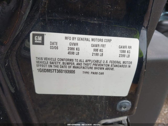 2006 CADILLAC CTS 1G6DM57T360193906 Photo 8