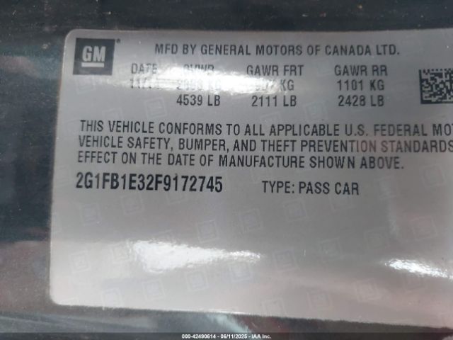 2G1FB1E32F9172745 Chevrolet lfx