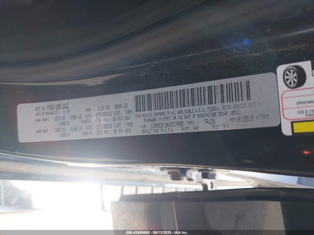 1C6RREBT2KN757495 RAM 2019