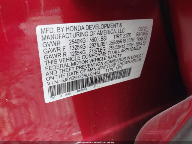 2024 ACURA MDX 5J8YD9H33RL002493 Photo 8