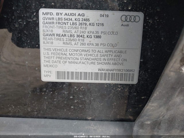 2019 AUDI Q5 WA1ANAFYXK2106952 Photo 8