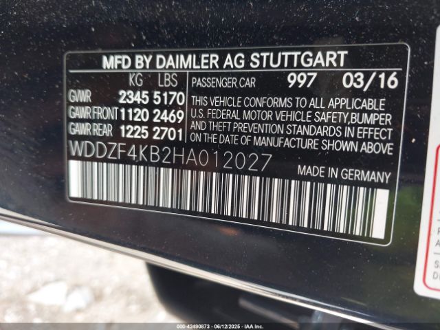 2017 MERCEDES-BENZ E 300 WDDZF4KB2HA012027 Photo 8