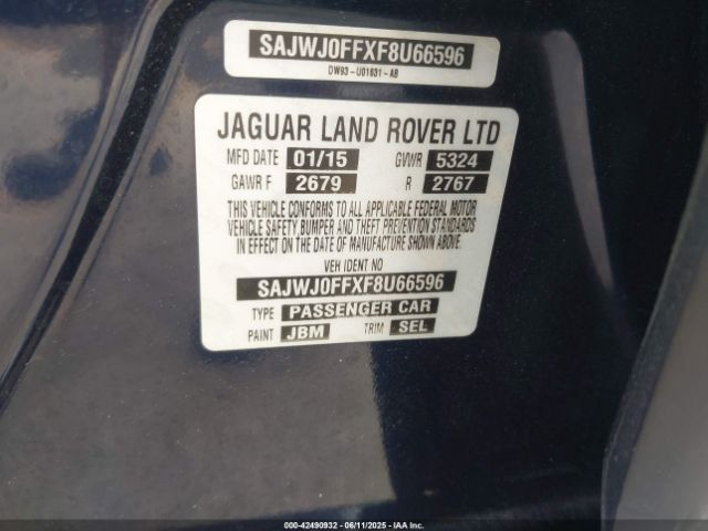2015 JAGUAR XF SAJWJ0FFXF8U66596 Photo 8