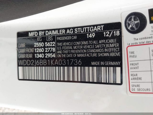 2019 MERCEDES-BENZ AMG CLS 53 WDD2J6BB1KA031736 Photo 8