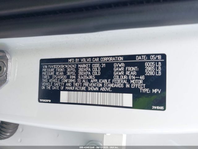 2019 VOLVO XC90 YV4102CK6K1424242 Photo 8
