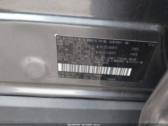 4T3MWRFV7NU073909 Toyota a25a-fxs, 3nm+4nm(ni)