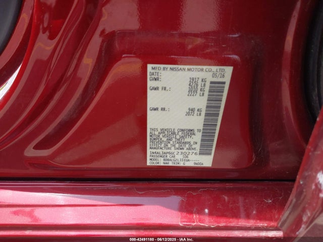 1N4AL3AP6GC230276 Nissan 2016