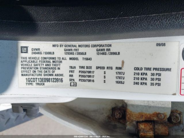 2009 CHEVROLET COLORADO 1GCDT13E098123916 Photo 8
