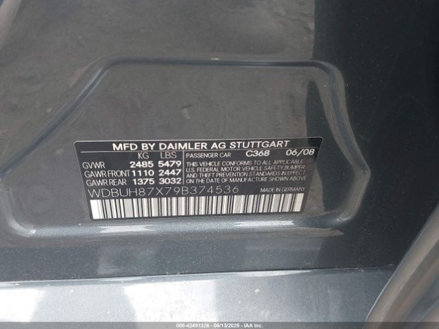 2009 MERCEDES-BENZ E 350 WDBUH87X79B374536 Photo 8