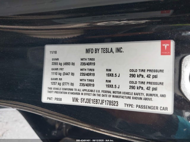 2018 TESLA MODEL 3 5YJ3E1EB7JF178523 Photo 8