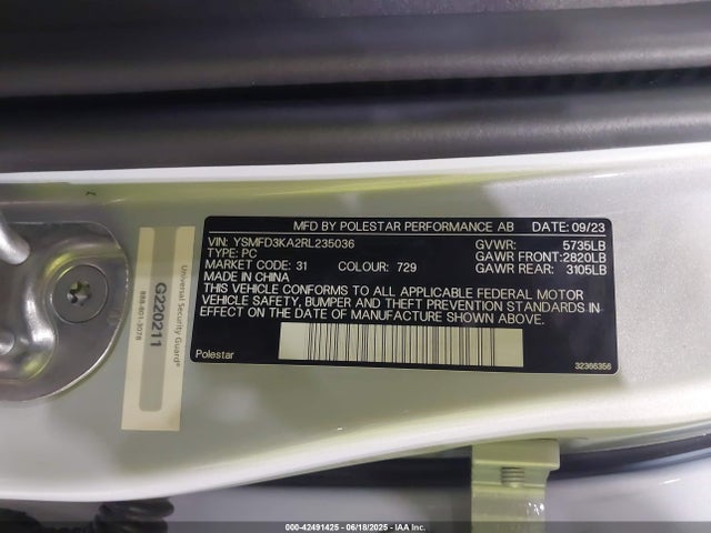 Polestar e400v26 2024 YSMFD3KA2RL235036 Image 9