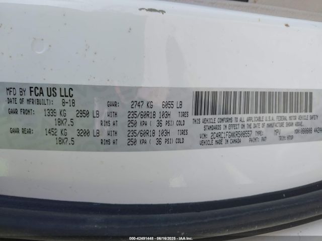 2019 CHRYSLER PACIFICA 2C4RC1FGXKR508557 Photo 8