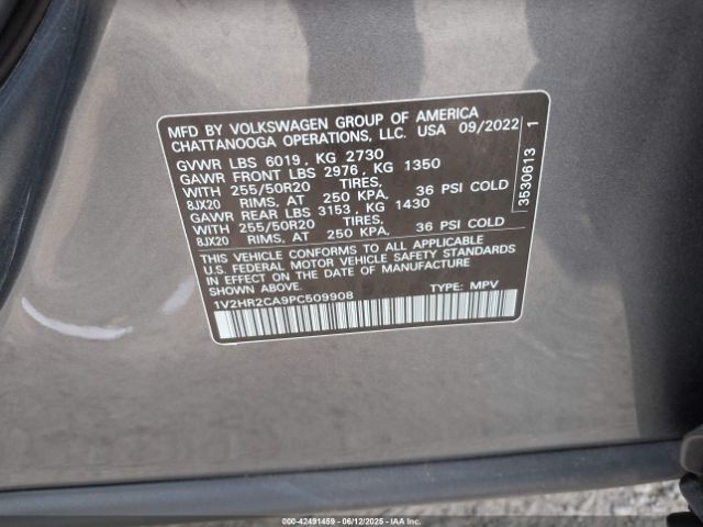 1V2HR2CA9PC509908 Volkswagen 3.6 fsi