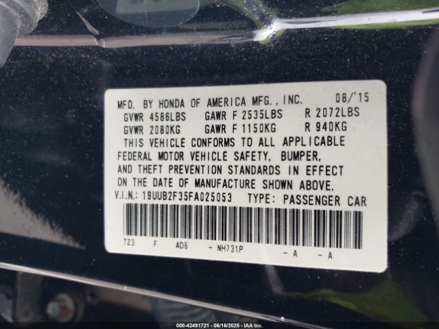 2015 ACURA TLX 19UUB2F35FA025053 Photo 8