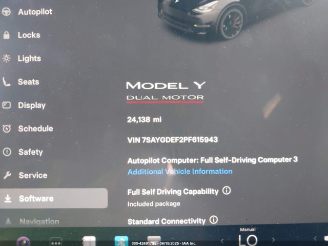 2023 TESLA MODEL Y 7SAYGDEF2PF615943 Photo 6
