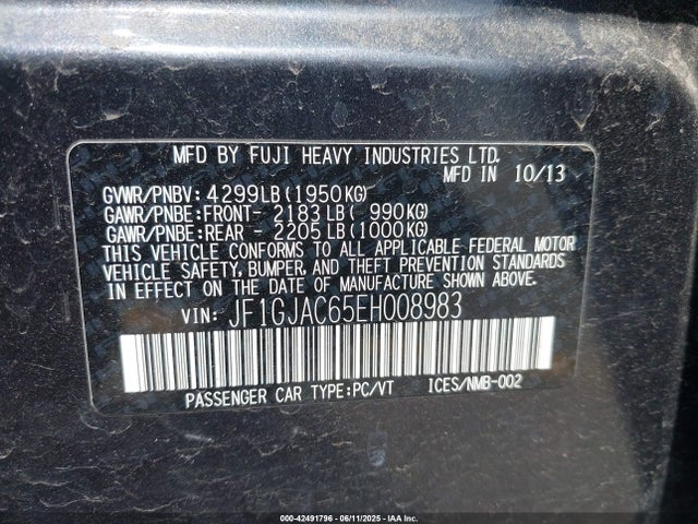 Subaru Impreza 2014 JF1GJAC65EH008983 Image 9