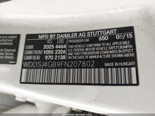 2015 MERCEDES-BENZ CLA 250 WDDSJ4GB9FN207802 Photo 8
