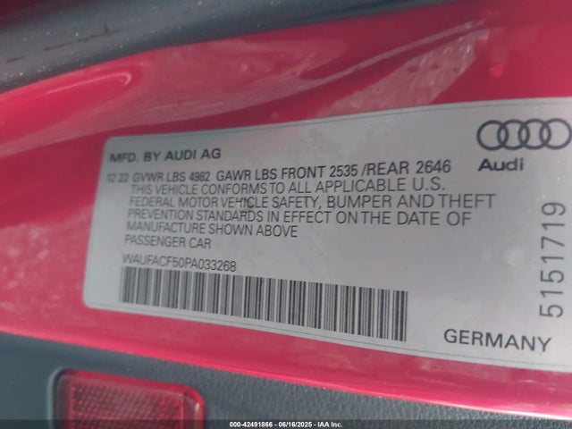 2023 AUDI A5 SPORTBACK WAUFACF50PA033268 Photo 8