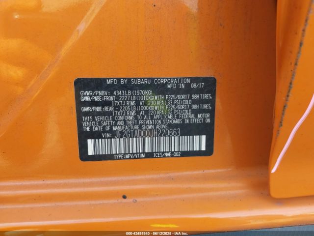2018 SUBARU CROSSTREK JF2GTADC0JH220663 Photo 8