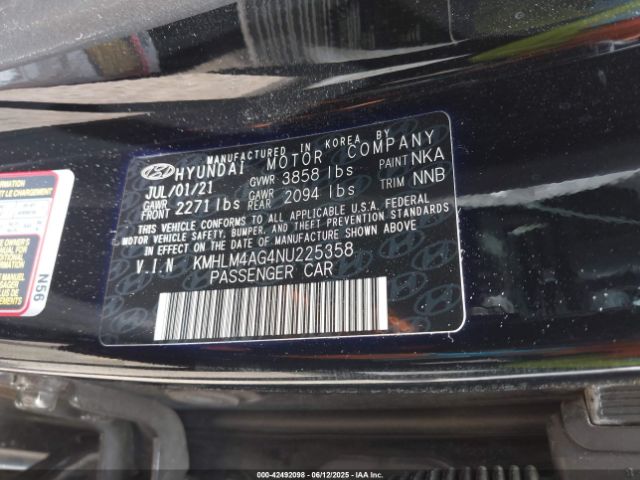 2022 HYUNDAI ELANTRA KMHLM4AG4NU225358 Photo 8