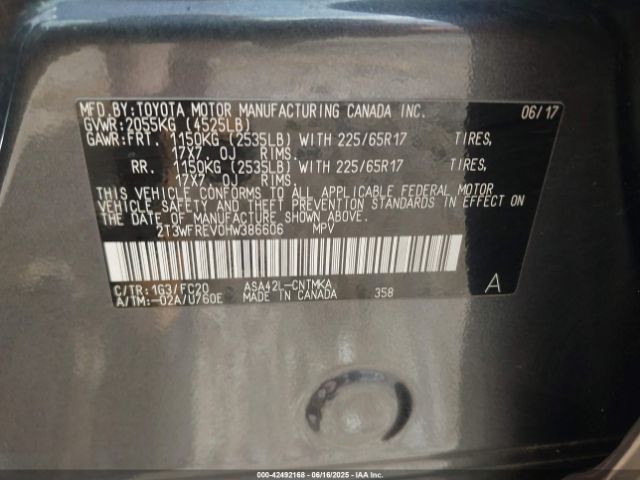 2017 TOYOTA RAV4 2T3WFREV0HW386606 Photo 8