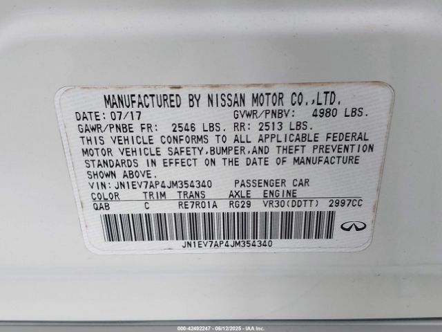 JN1EV7AP4JM354340 Infiniti Q50 3.0t Luxe
