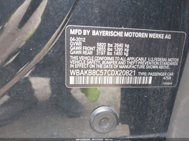 2012 BMW 750LI WBAKB8C57CDX20821 Photo 8