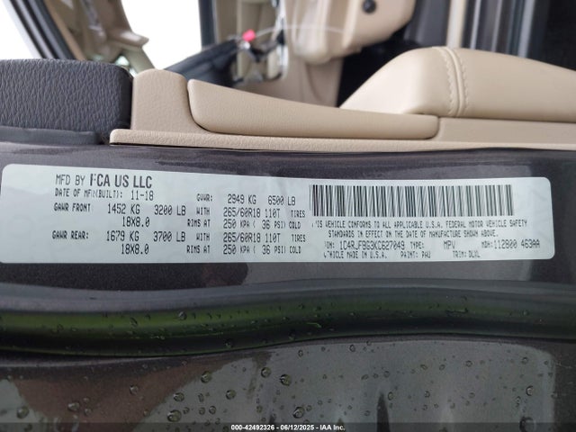1C4RJFBG3KC627049 Jeep 2019