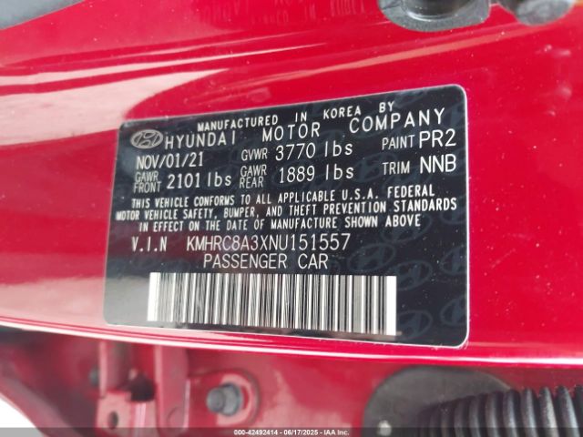 2022 HYUNDAI VENUE KMHRC8A3XNU151557 Photo 8
