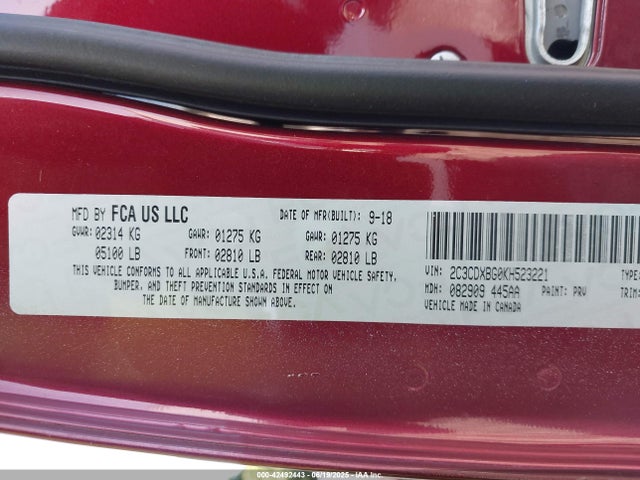 Dodge 2019 2019 2C3CDXBG0KH523221 Image 9