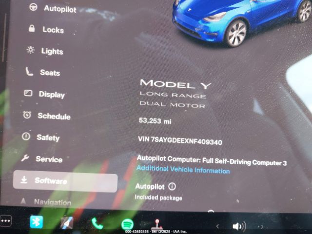 2022 TESLA MODEL Y 7SAYGDEEXNF409340 Photo 6