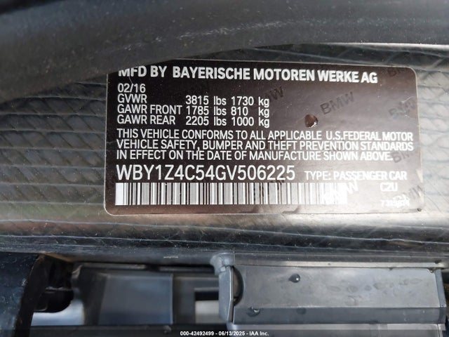 BMW I3 2016 WBY1Z4C54GV506225 Image 9