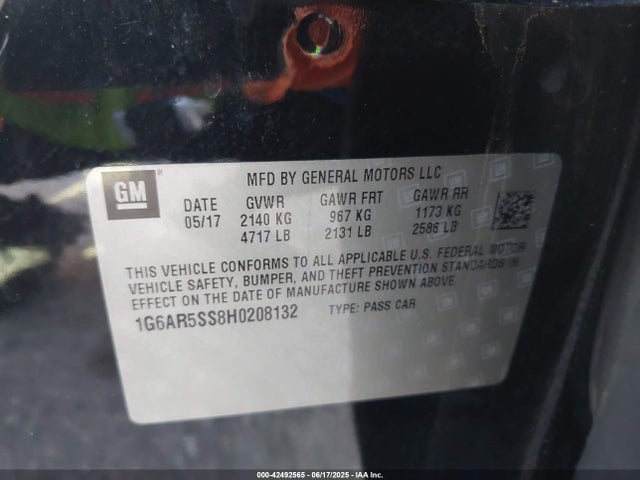 2017 CADILLAC CTS 1G6AR5SS8H0208132 Photo 8