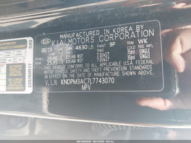 2020 KIA SPORTAGE KNDPM3AC7L7743070 Photo 8