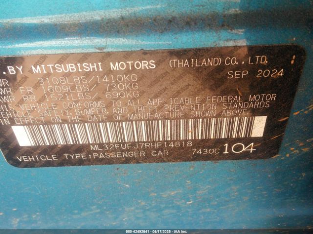 2024 MITSUBISHI MIRAGE G4 ML32FUFJ7RHF14818 Photo 8