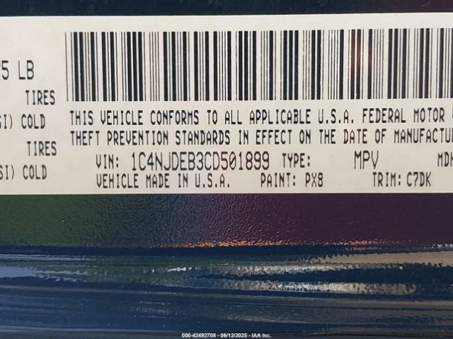 2012 JEEP COMPASS 1C4NJDEB3CD501899 Photo 8