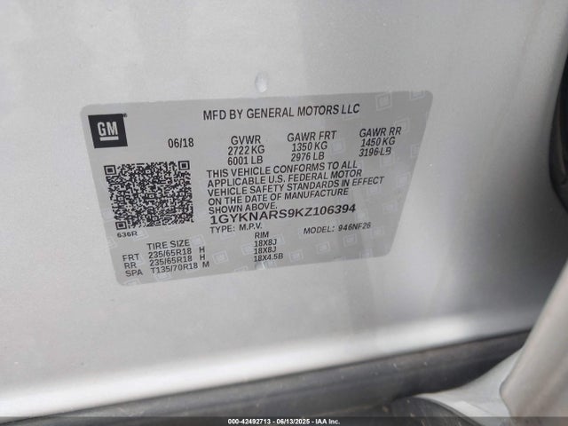 2019 CADILLAC XT5 1GYKNARS9KZ106394 Photo 8